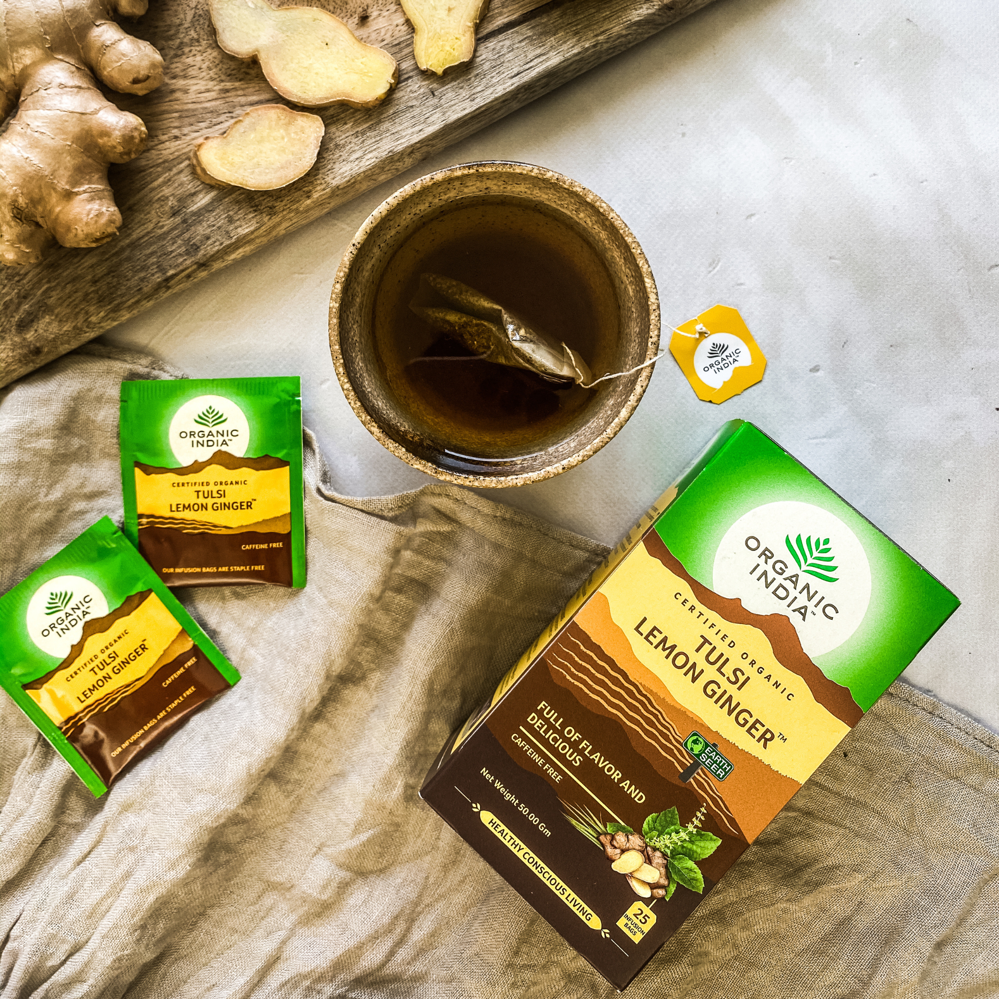Tulsi Lemon Ginger Tea